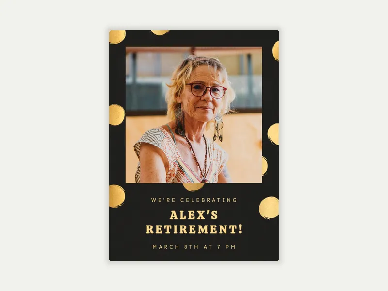 Let the Confetti Fly (Photo) - retirement_farewell - Invitation