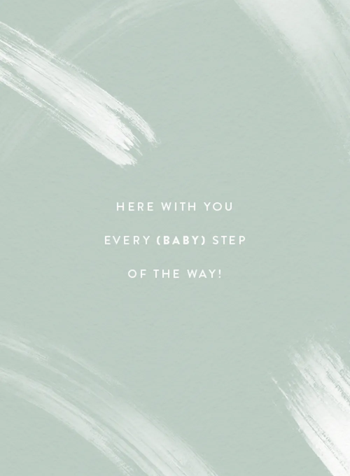 Minimalist Paint Stroke - baby_shower_cards - Card
