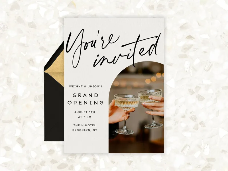 Modern Arch Party (Photo) - launch_parties_grand_openings - Invitation