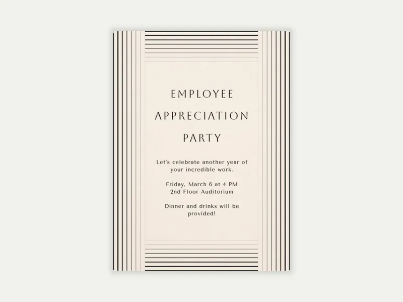 Motion Stripes - appreciation_events - Invitation