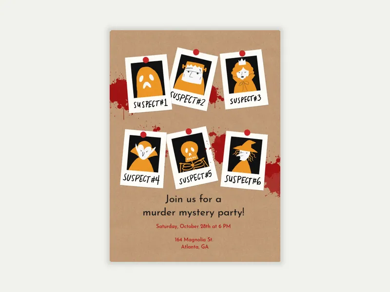 Murder Mystery Party - featured - Invitation
