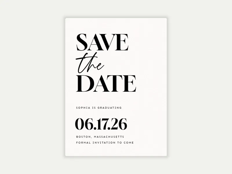 Black Serif - parties_save_the_date - Invitation