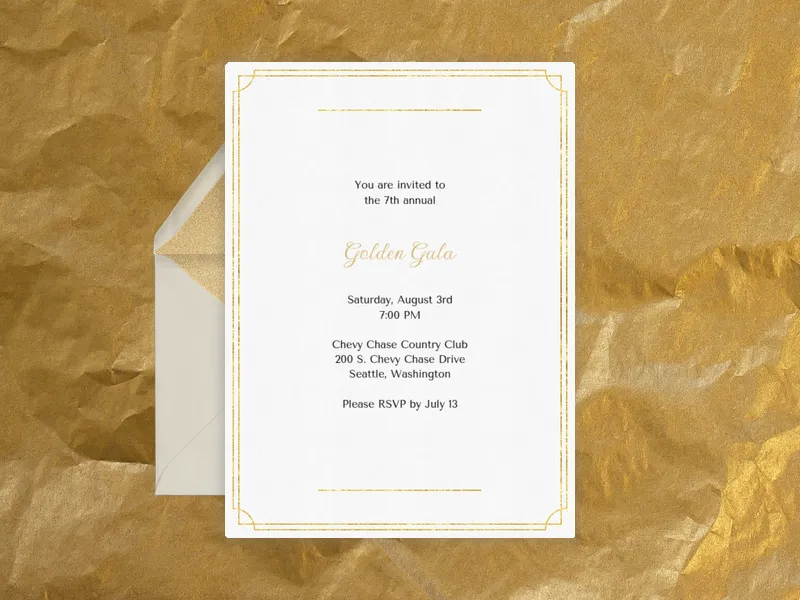Golden Gala - charity_fundraisers - Invitation