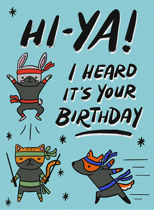 Ninja Animals - birthday_cards - Card