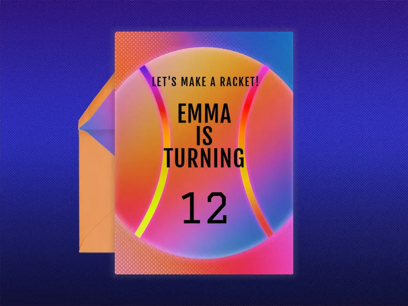 Neon Sports - 12th_birthday - Invitation