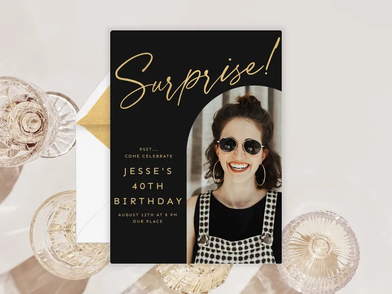Modern Arch Surprise (Photo) - all_design_your_own - Invitation