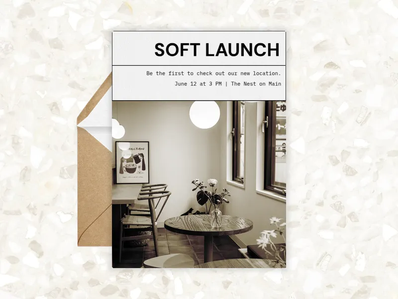 Modern Typewriter (Photo) Invitation premium template design