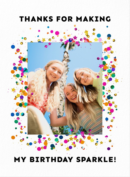 Metallic Stars (Photo) - thankyou_cards - Card