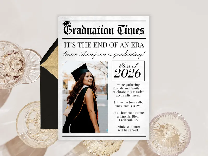 New Era (Photo) - graduation - Invitation