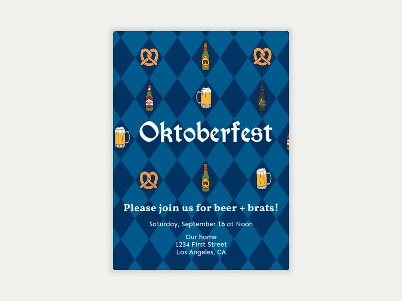 Oktoberfest Pattern - oktoberfest - Invitation