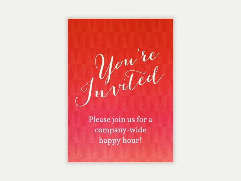 Ombre Triangles - happy_hour - Invitation
