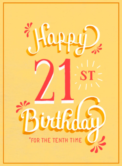 Tenth Time - birthday_adults_cards - Card