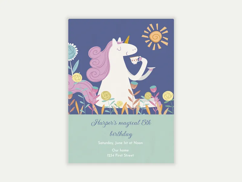 Mystical Garden Unicorn - featured - Invitation