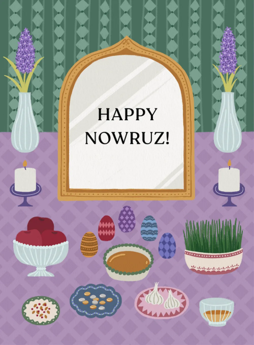 Nowruz Feast - new_years_cards - Card
