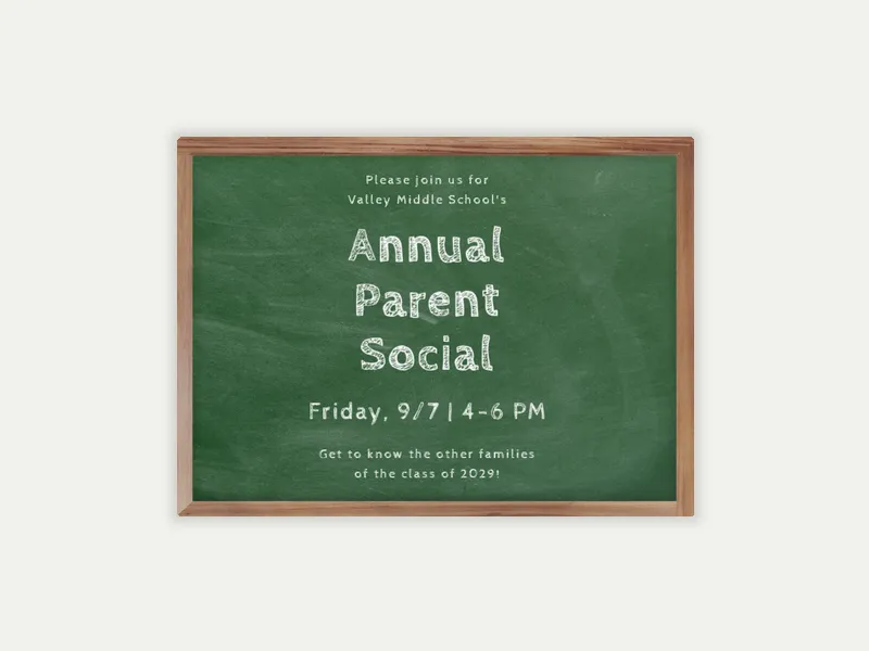 On the Board - school - Invitation