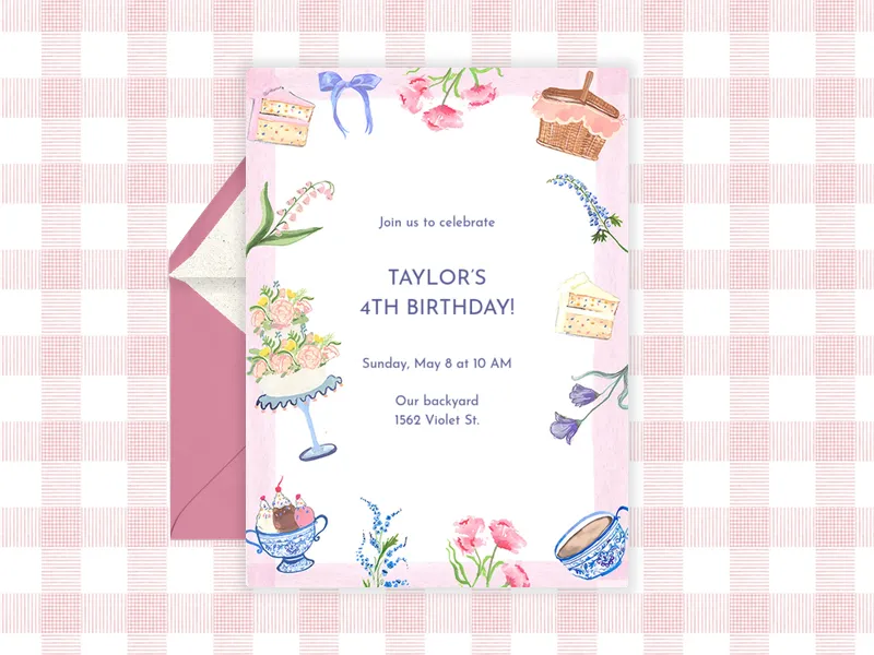 Bloom & Brunch - 4th_birthday - Invitation