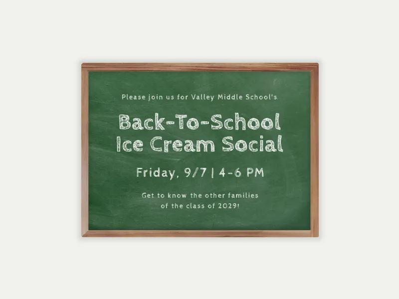 On the Board - back_to_school - Invitation