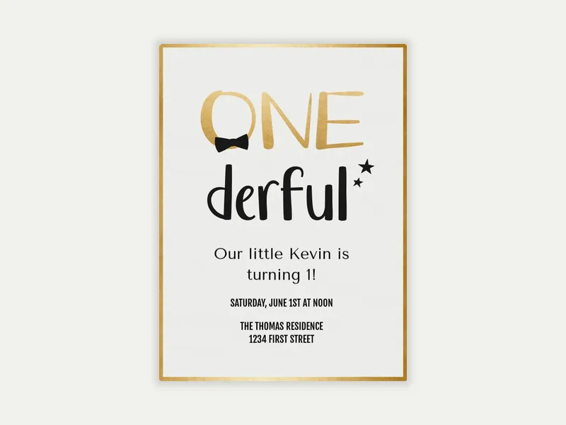 ONEderful Baby - babys_first - Invitation