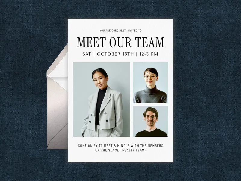 Open Welcome (Photo) Invitation premium template design