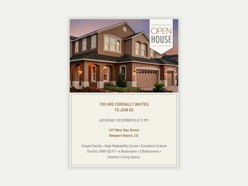 Open House Tag (Photo) - open_house - Invitation