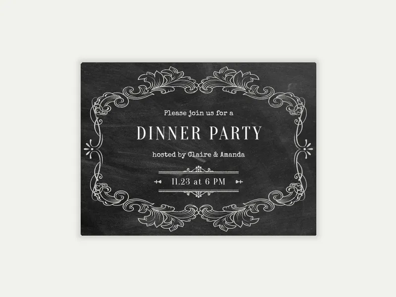 Ornate Etching - dining_and_drinks - Invitation