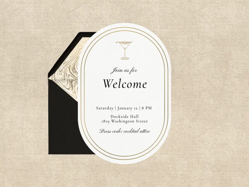 Oval Arches - welcome_party - Invitation