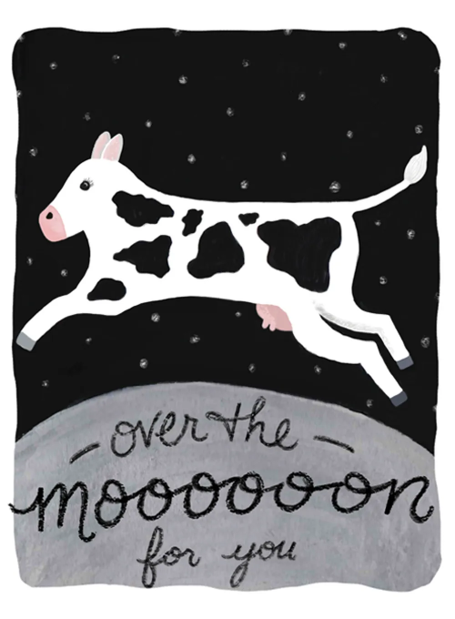 Over the Moooooon - thinking_of_you_cards - Card