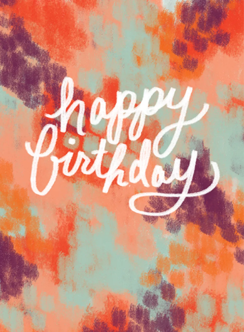 Paint Stipple Birthday - birthday_adults_cards - Card
