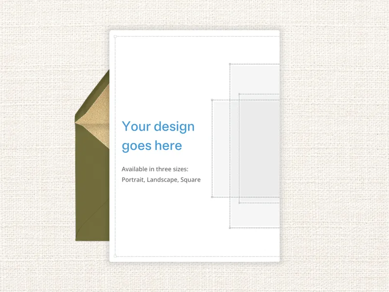 Upload Your Own Design (Olive Minimal) - weddings - Invitation