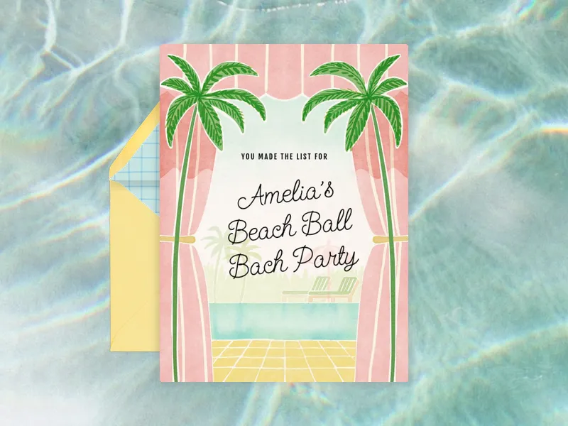 Palmy Beach Ball - featured - Invitation