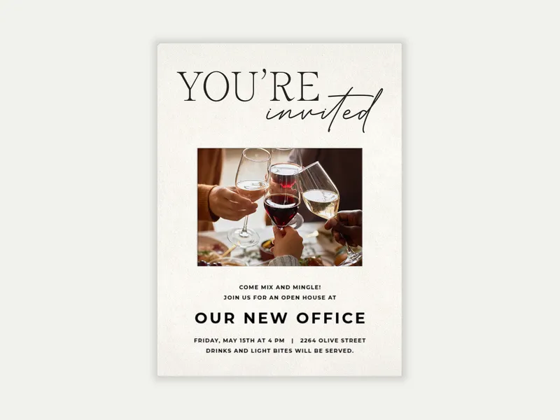 Paper Frame (Photo) - open_house - Invitation