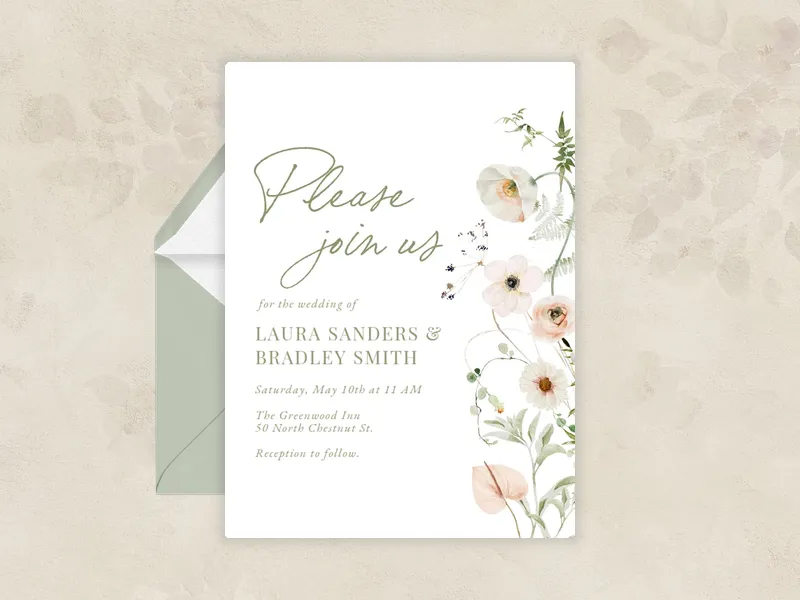 Pale Pink Petals - featured - Invitation