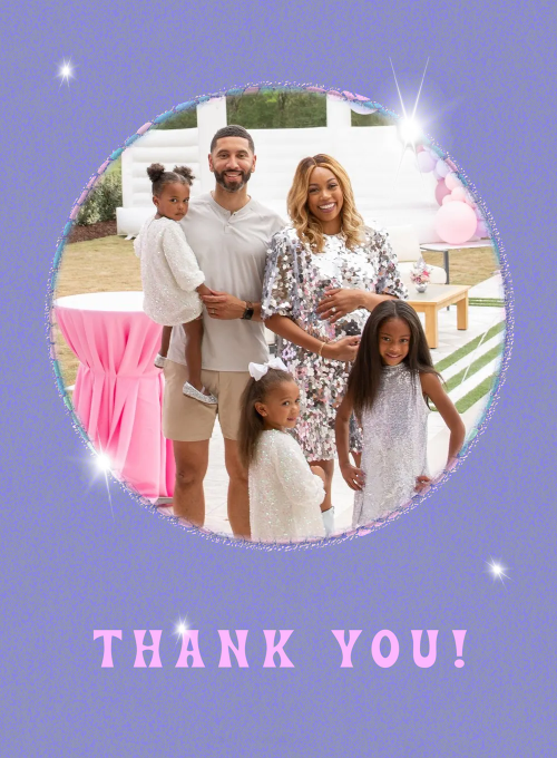 Sparkling Pastel Disco Ball (Photo) - thankyou_cards - Card