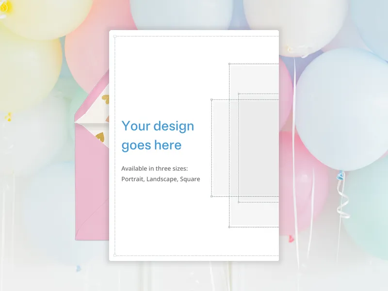 Upload Your Own Design (Pastel Balloons) - birthday_forkids - Invitation
