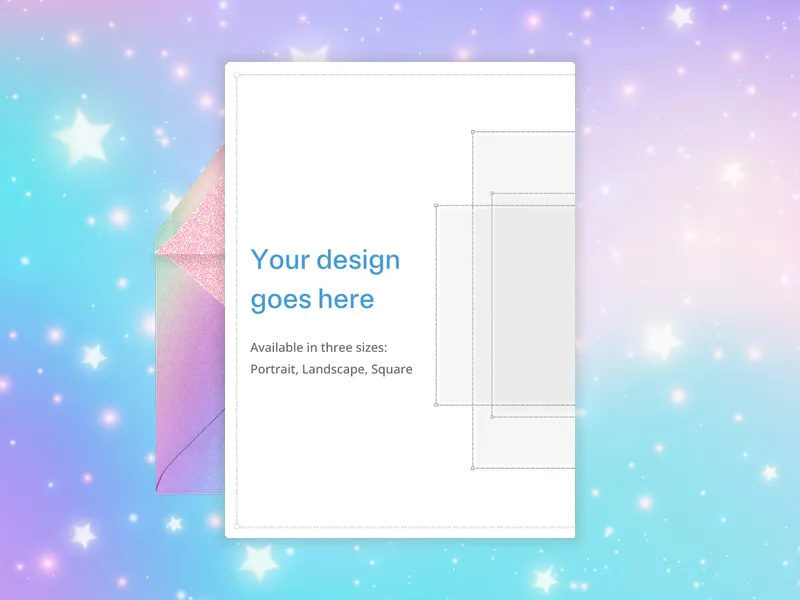 Upload Your Own Design (Pastel Galaxy) - birthday_forkids - Invitation