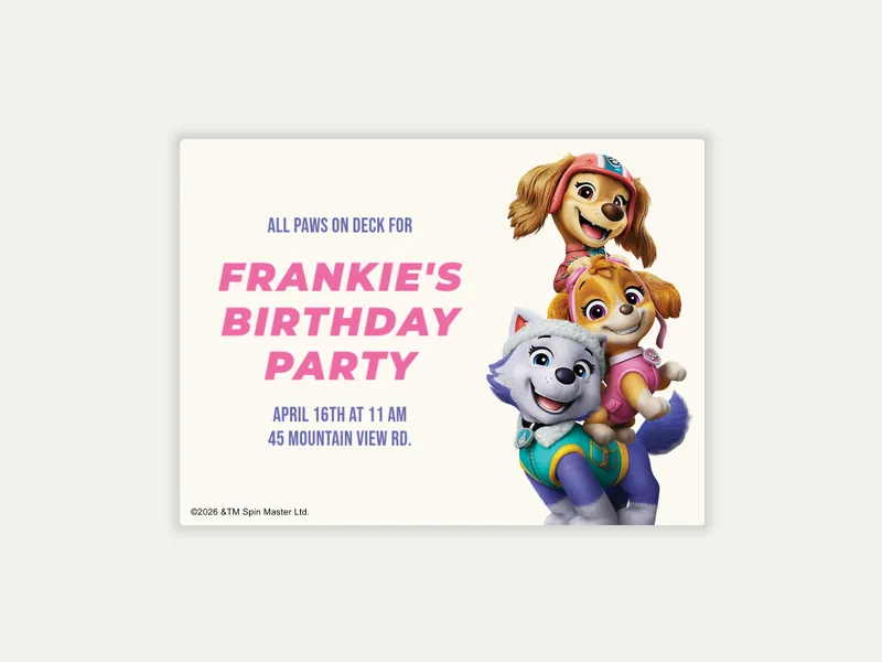 PAW Patrol™: On Deck - paw_patrol - Invitation