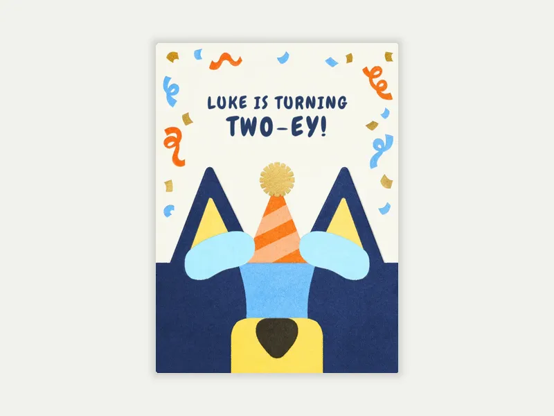 Blue Pawesome Party - popular_characters - Invitation