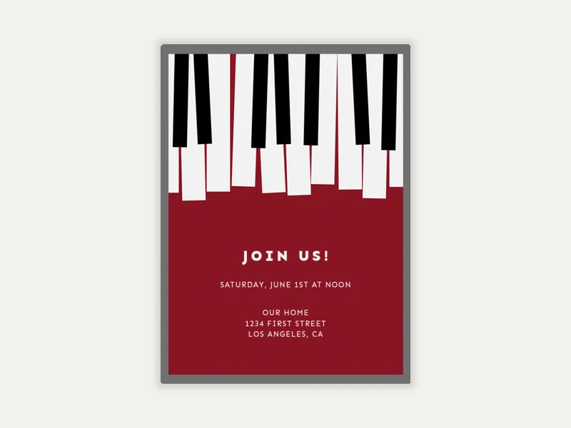 Piano Keys - kids_activities - Invitation