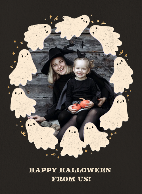 Peek-a-Boo Ghosts (Photo) - halloween_cards - Card