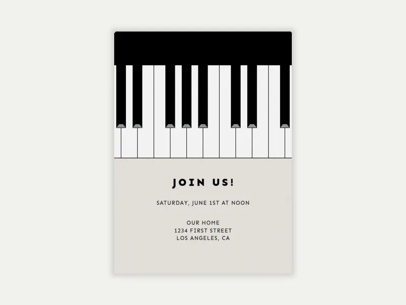 Piano Keys - kids_activities - Invitation