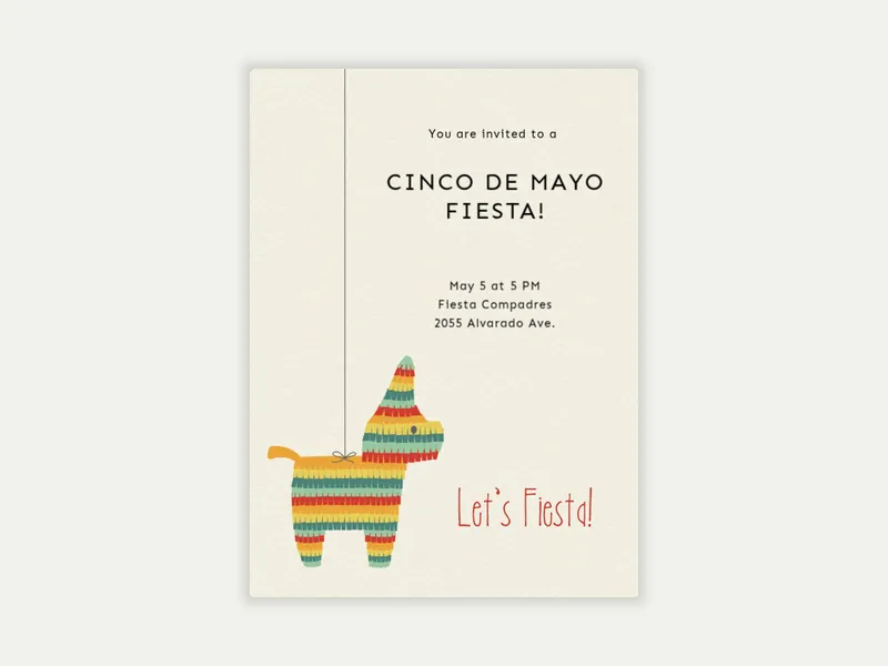 Pinata Fiesta - cinco_de_mayo - Invitation
