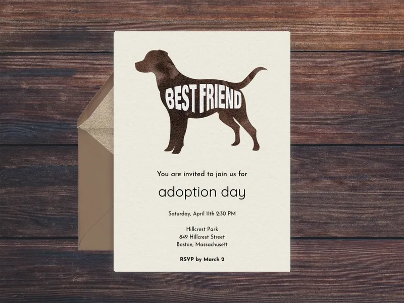 Pet Silhouette - pet_party - Invitation