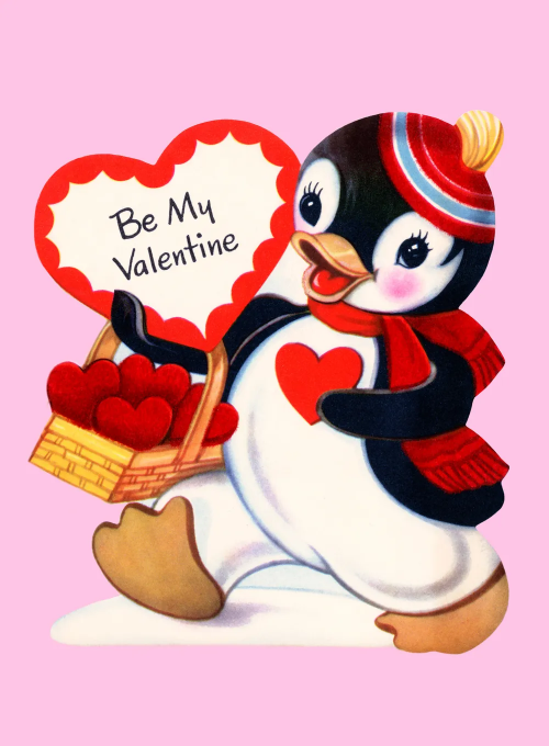 Penguin Valentine - valentines_day_cards - Card