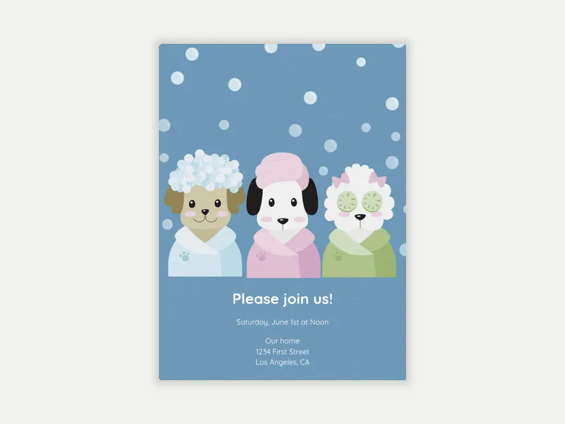 Pooch Spa Day - featured - Invitation
