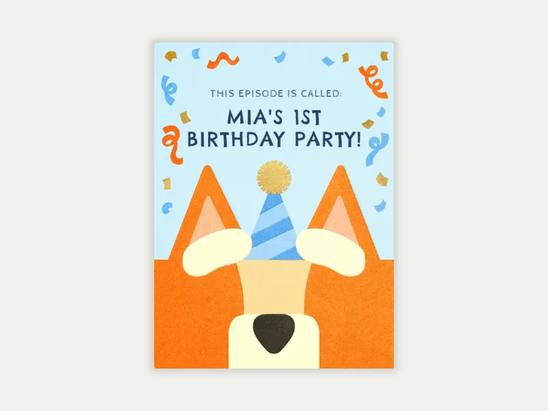 Orange Pawesome Party - popular_characters - Invitation