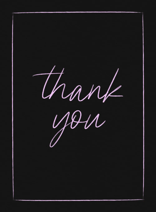Pencil Writing Thank You (Black) - thankyou_cards - Card
