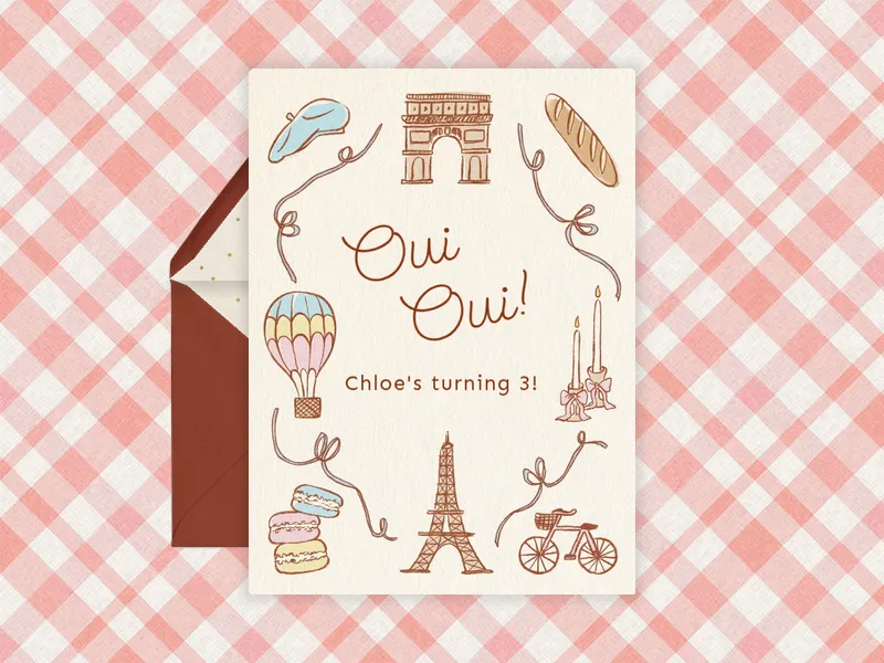 Oui Oui, It’s a Party 3rd Birthday - featured - Invitation
