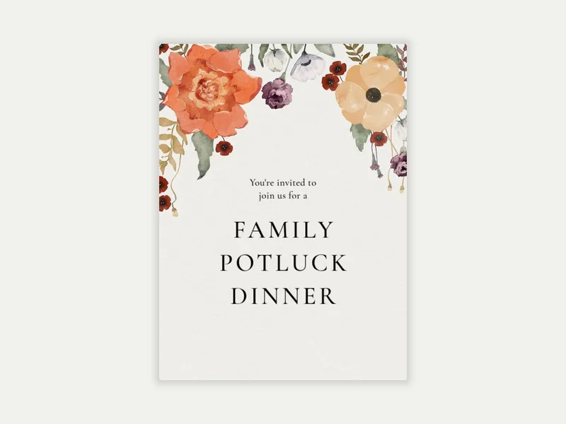 Fall Florals - fall - Invitation