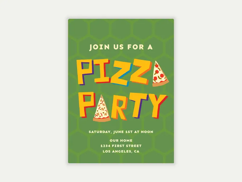 Pizza Pizza - featured - Invitation