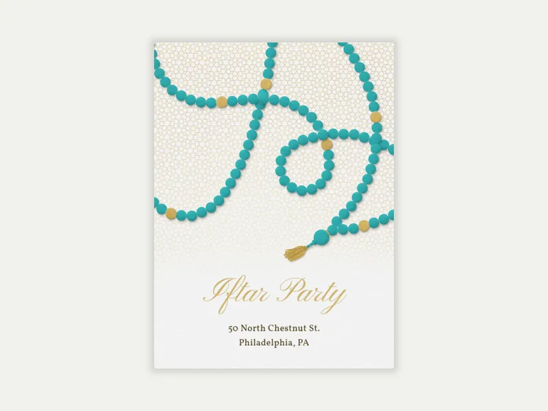 Prayer Beads - ramadan - Invitation